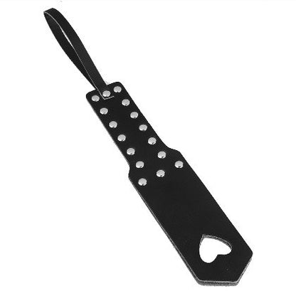 Leather Heart Shaped Spanking Paddle