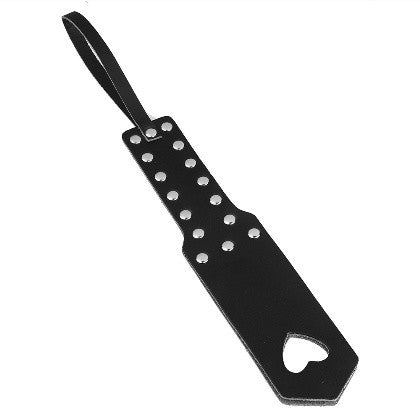 Leather Heart Shaped Spanking Paddle