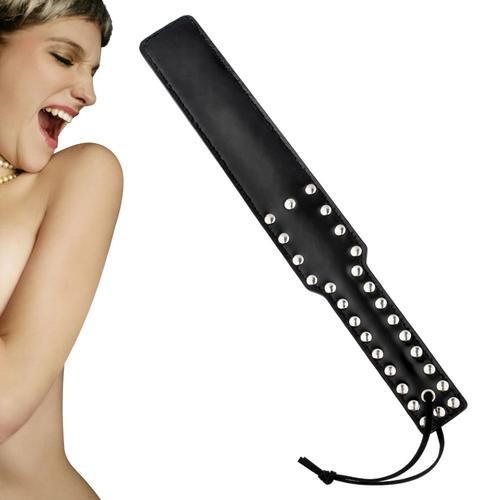 Rivet Studded Leather Spanking Paddle