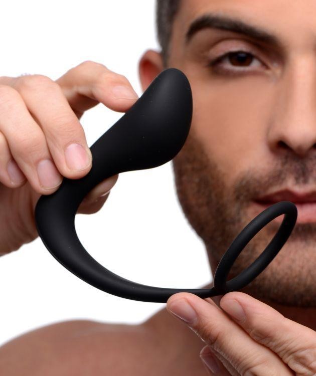 Ass-Gasm Silicone Cockring Male G Spot Plug