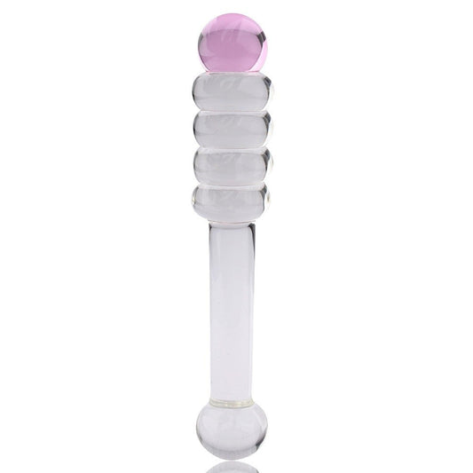 Borosilicate Crystal Double Sided Glass Beaded Massager