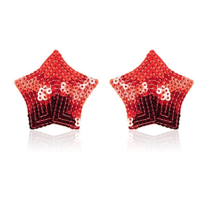 Star Shape Round Dot Sequin Nipple Covers - Pleazure