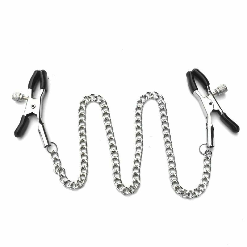 Stainless Steel Metal Chain With Nipple Clips - Pleazure