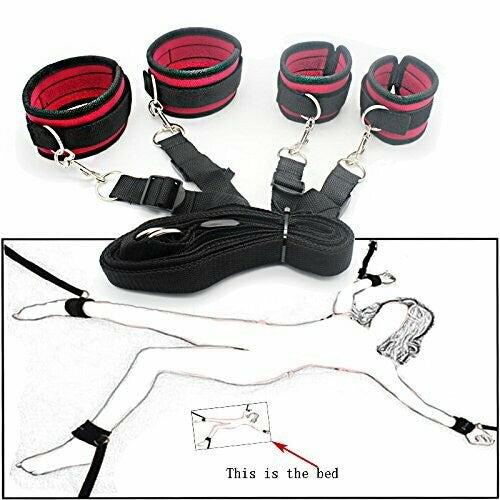 Under Bed Sex Bondage Restraints - Handcuffs Ankle Cuffs Adult Sex Game