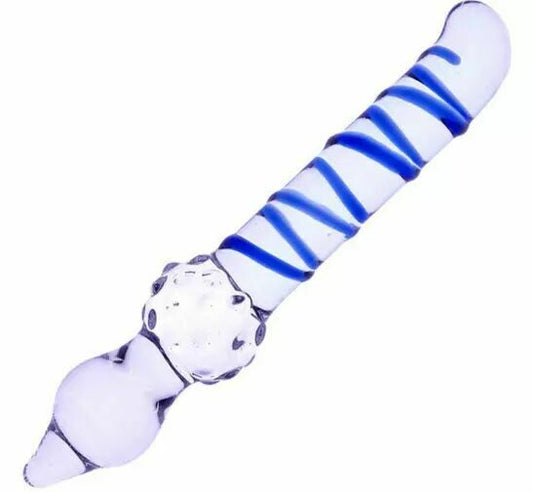 Glass Spiral Texture Dildo & Butt Plug - Pleazure