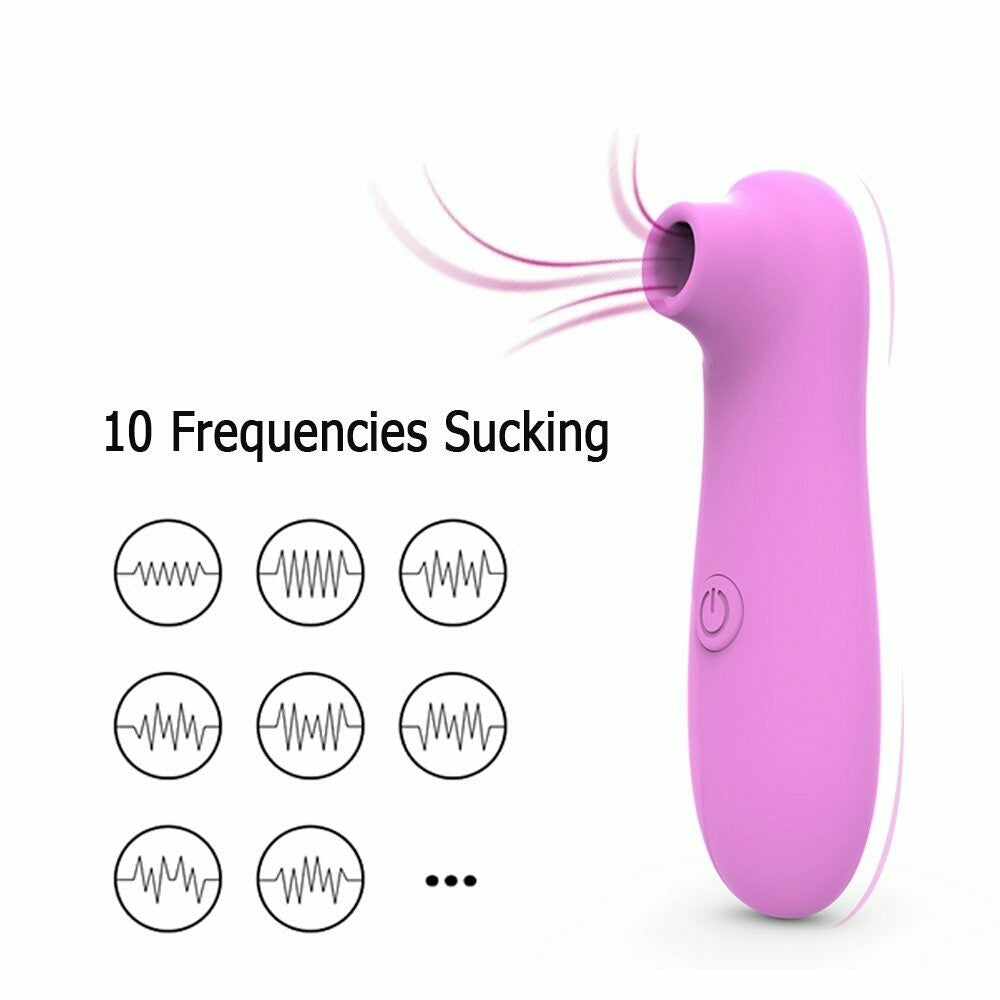 Silicone 10 Modes Nipples Clitoral Sucking Vibrator - Pleazure