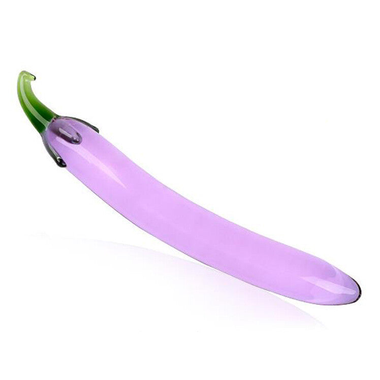 Sexy Veg Eggplant Glass Masturbation or Anal Sex Toy - Pleazure