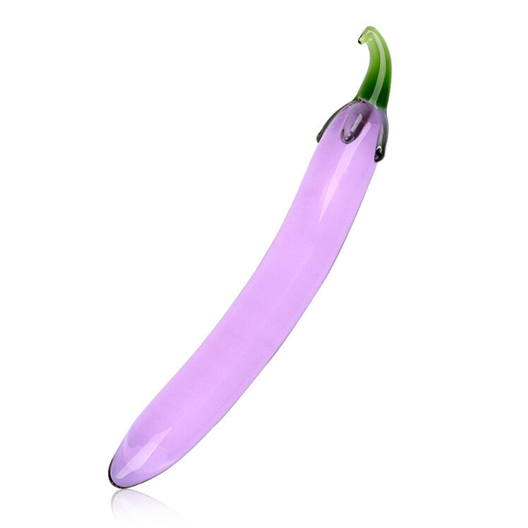 Sexy Veg Eggplant Glass Masturbation or Anal Sex Toy - Pleazure