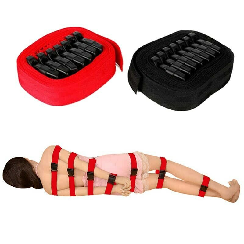 7 Pcs Bondage Nylon Restraints Full Body Restraint Belts