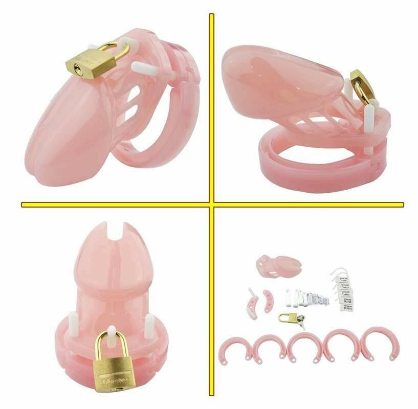 Short Penis Chastity Device With 5 Size Penis Ring