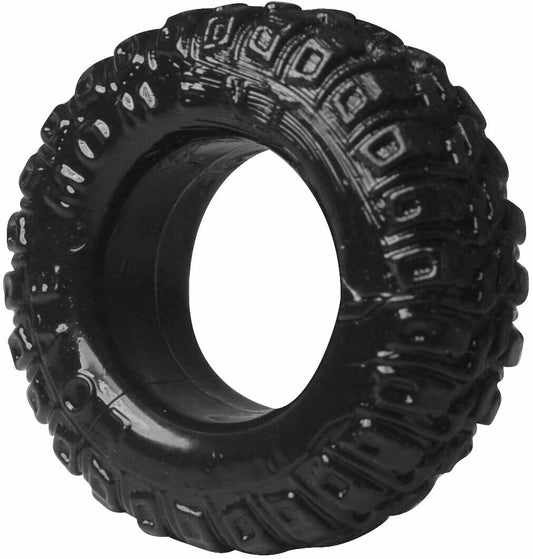 Tyre Tread Silicone Cock Ring - Black