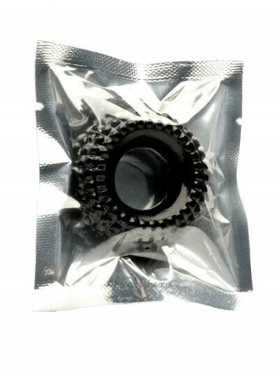 Tyre Tread Silicone Cock Ring - Black