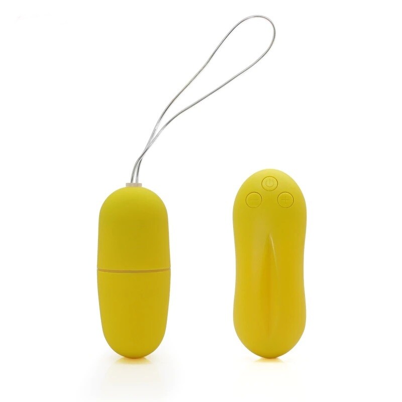 Wireless Remote Control Vibrating Egg - 20 Speed Yellow - Pleazure