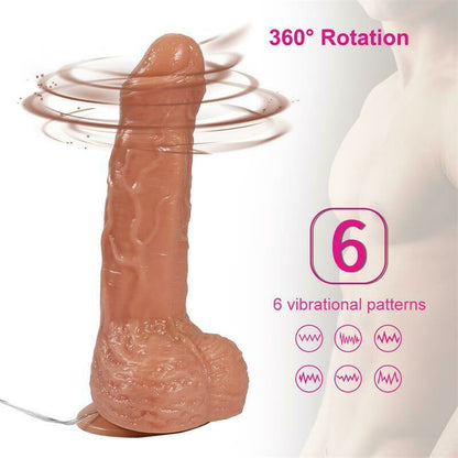 Realistic Dildo With Vibration & Rotation - Parker's Penis - Pleazure