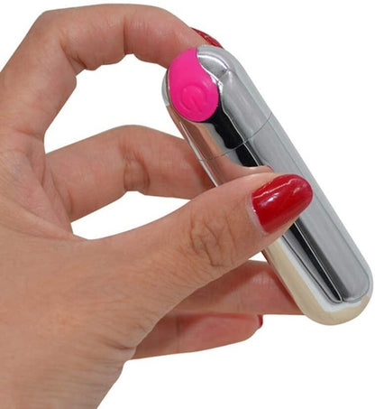 USB Charging 10 Speed Silver Vibrating Sex Bullet - Pleazure