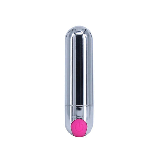 USB Charging 10 Speed Silver Vibrating Sex Bullet - Pleazure