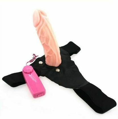 Harness, Hollow Strap On Vibrating Realistic Dildo - Pleazure