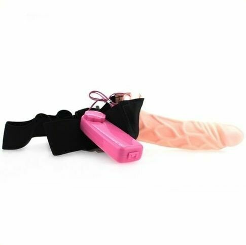 Harness, Hollow Strap On Vibrating Realistic Dildo - Pleazure