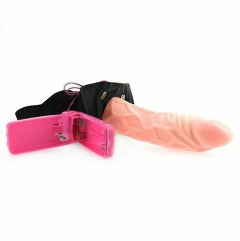 Harness, Hollow Strap On Vibrating Realistic Dildo - Pleazure