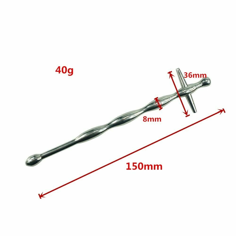 Stainless Steel Cross Male Urethral Probe