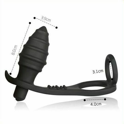 Cock Ring and Anal Prostate Massager Combo