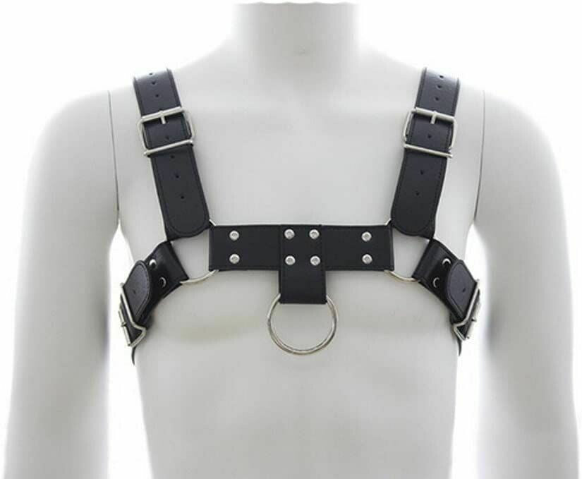 PU Leather Upper Body Male Harness