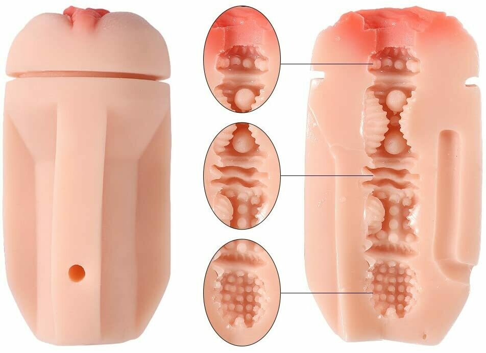 Beer Shape Silicone Pussy Flesh Color Masturbation Cup