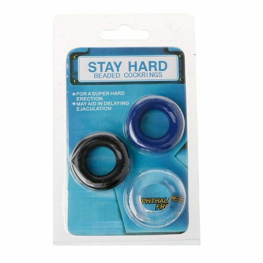 Stay Hard Erection Enhancer 3-Pack Thick Cock Rings