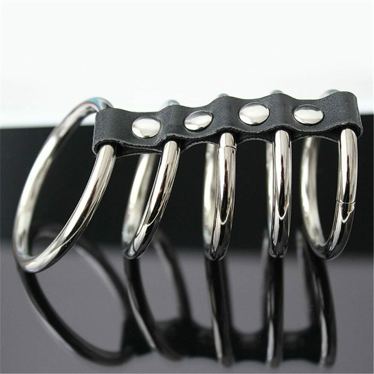 Chastity Cockring - Stainless Steel Cock Rings 5 Rings