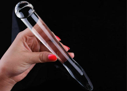 Double Sided Slim Borosilicate Crystal Glass Massager