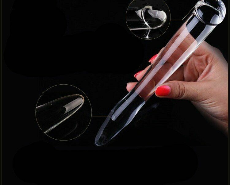 Double Sided Slim Borosilicate Crystal Glass Massager