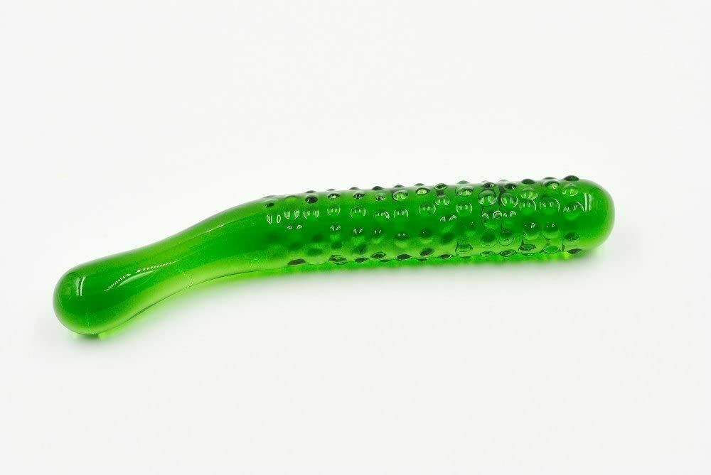 Glass Cucumber Dildo Wand - Pleazure