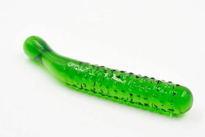 Glass Cucumber Dildo Wand - Pleazure