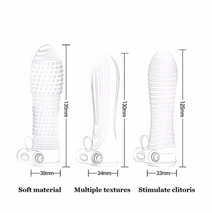 Vibrating Stretchy Ergonomic Penis Enhancer Sleeve - Scud