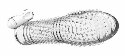 Vibrating Stretchy Ergonomic Penis Enhancer Sleeve - Rattlesnake