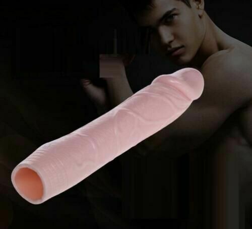 Large 19cm Penis Enlarger Extender Sleeve With Solid Top