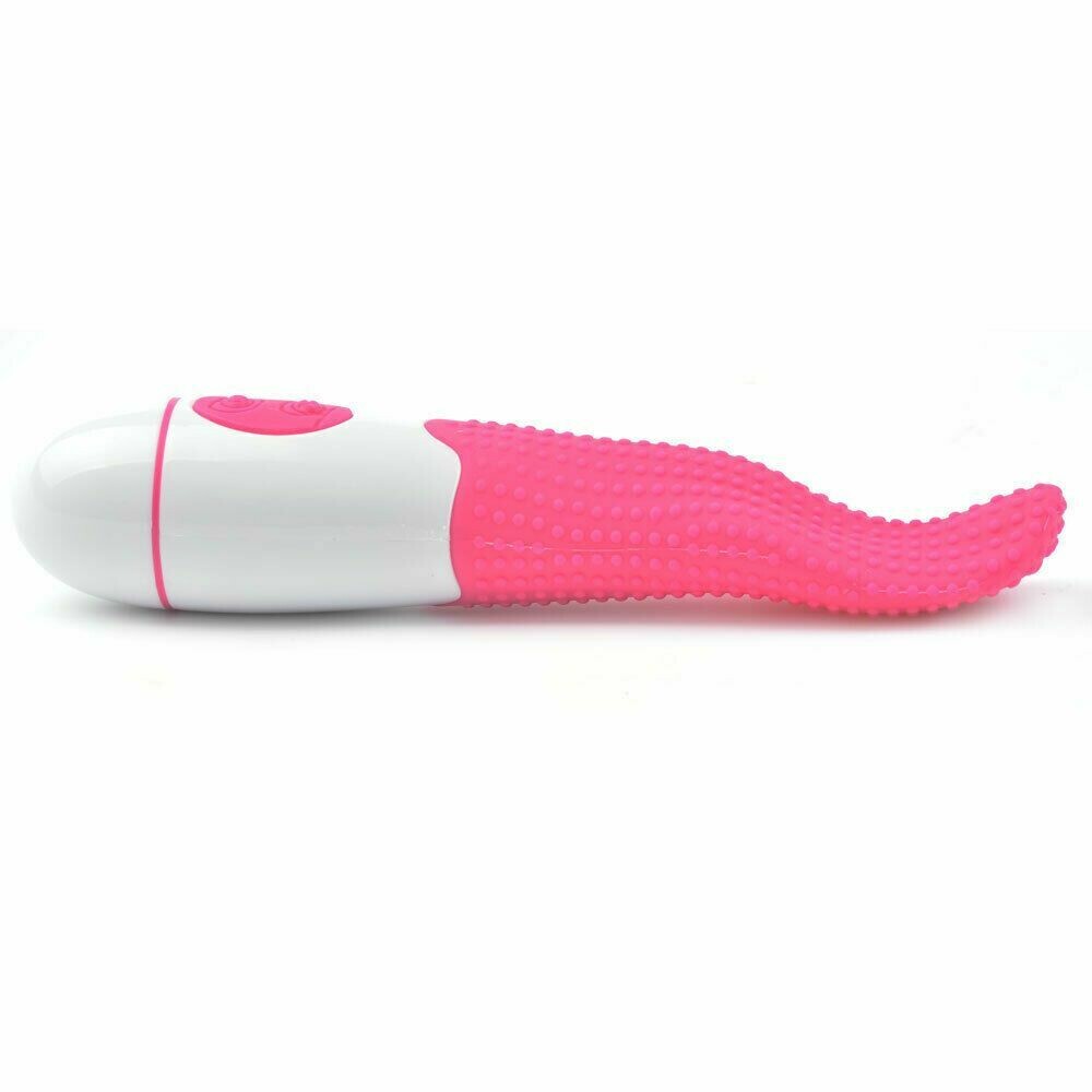 Pink Silicone 12 Speed Tongue Vibrator - Pleazure