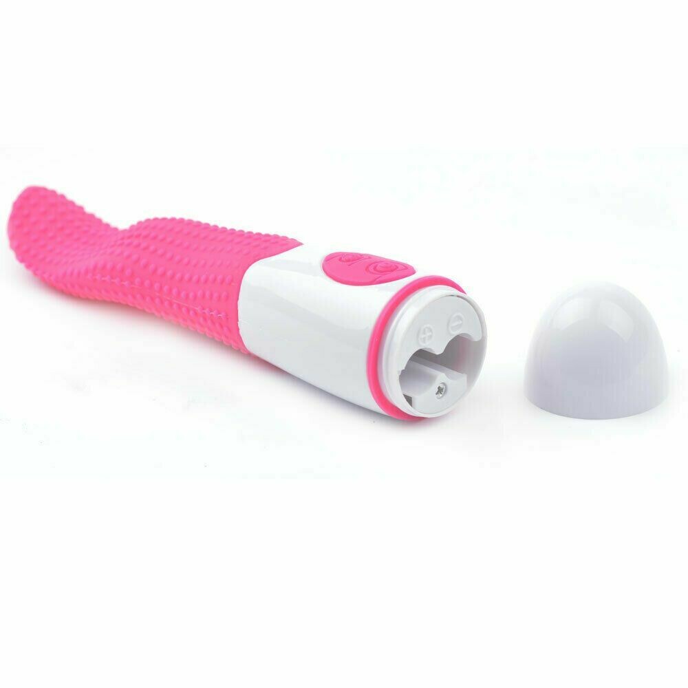 Pink Silicone 12 Speed Tongue Vibrator - Pleazure