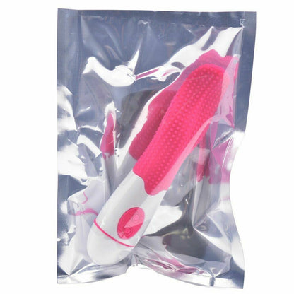 Pink Silicone 12 Speed Tongue Vibrator - Pleazure