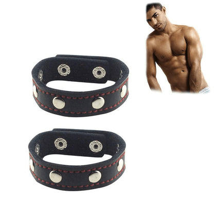 Adjustable Leather Cock Ring Delay Penis Bracelet