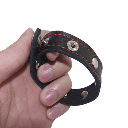 Adjustable Leather Cock Ring Delay Penis Bracelet