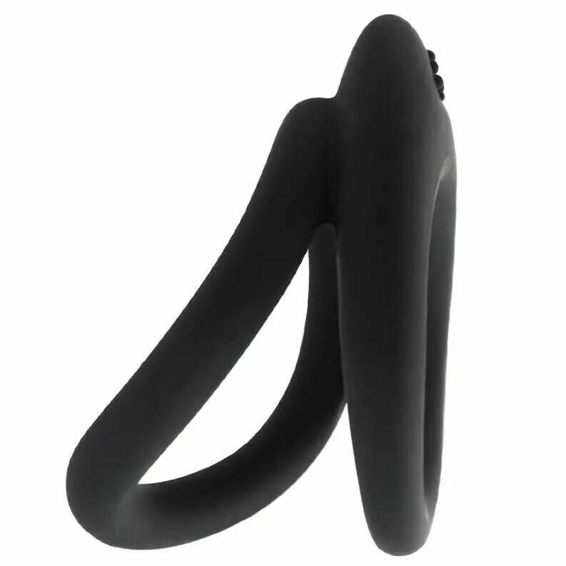 Black Silicone Dual Cock Rings