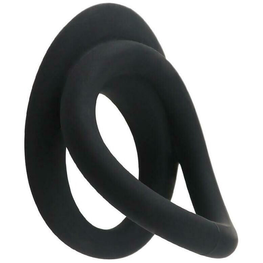 Black Silicone Dual Cock Rings