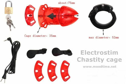 Electronic Pulse Stimulator Penis Chastity Cage