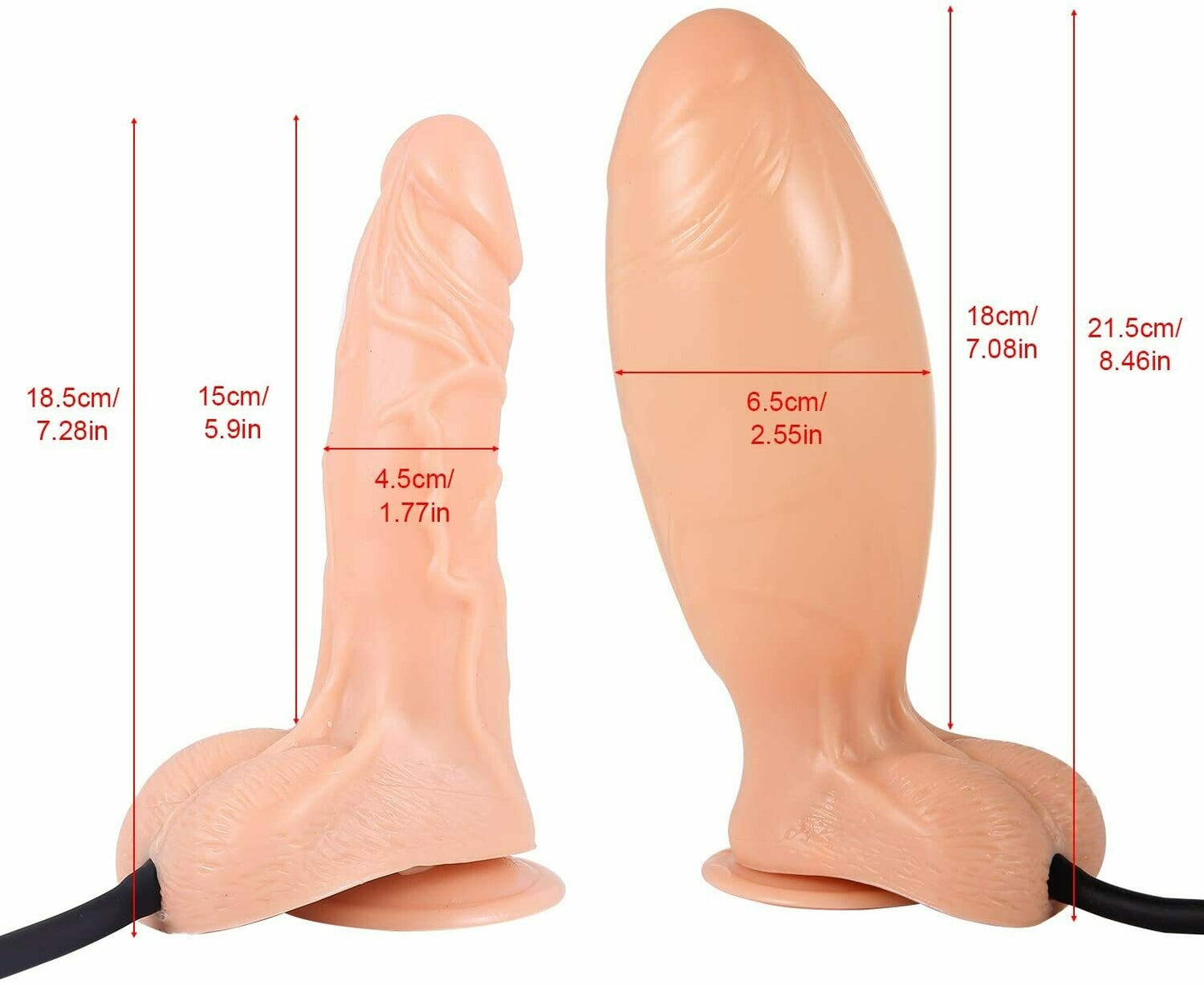 Inflatable Dildo With Realistic Suction Cup - Pleazure