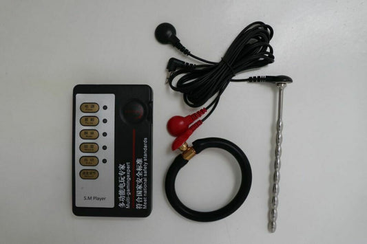 Electro Shock Urethral Penis Sound & Ring Combo