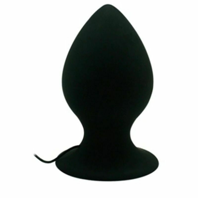 Aphrodisia Large 7-Speed Black Silicone Vibrating Anal Plug