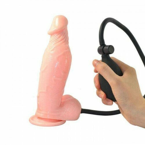 Realistic Inflatable Dildo With Realistic Suction Cup - Pleazure