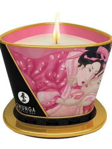 Shunga Massage Candle Rose Petals - Aphrodisia - 170ml