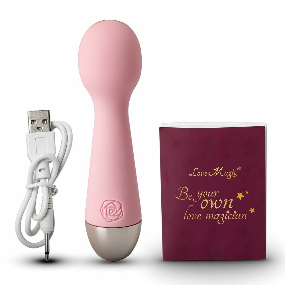 10-Speed Mini Rechargeable Vibrating Wand Massager - Pleazure